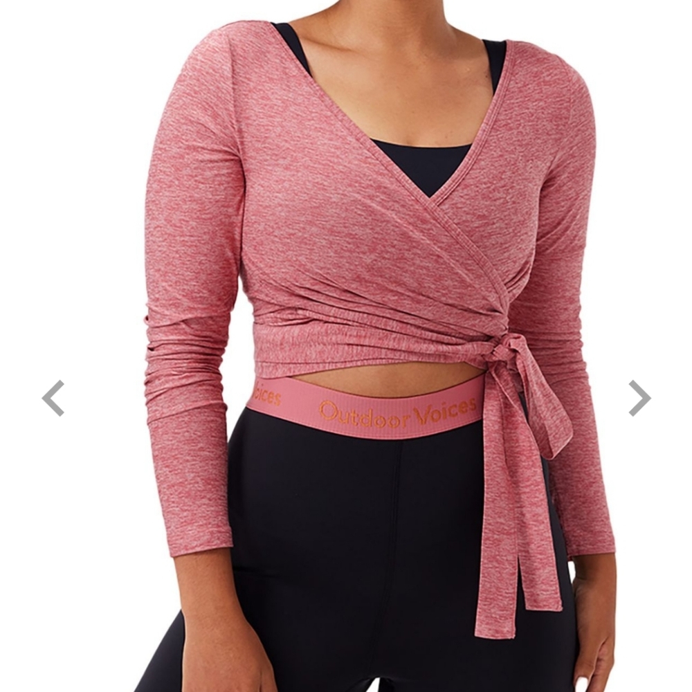 Outdoor Voices Women's All Day Long Sleeve Wrap Desert Rose Pink
